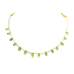 Necklace strand string single line peridot pearl stone briolette cut bead C 117